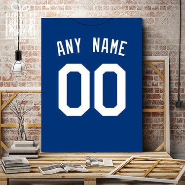 Los Angeles Jersey Custom Canvas Print Wall Art for Boy Girl Men Women Baseball Personalized Canvas Art